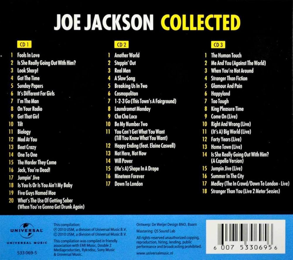 欧2LP Joe Jackson Collected MOVLP1819 Universal Music, Mus 未開封 /00660 JACKSON,JOE - Collected - Amazon.com Music